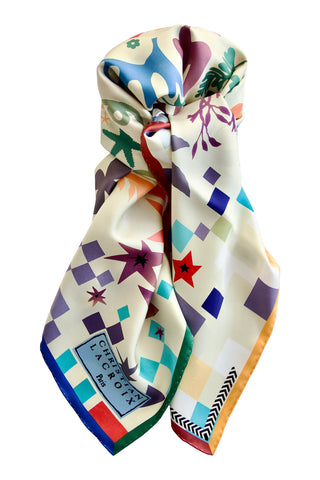 Silk scarf "Reve de Papier" Lacroix - cream