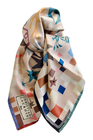 Silk scarf "Reve de Papier" Lacroix - powder pink