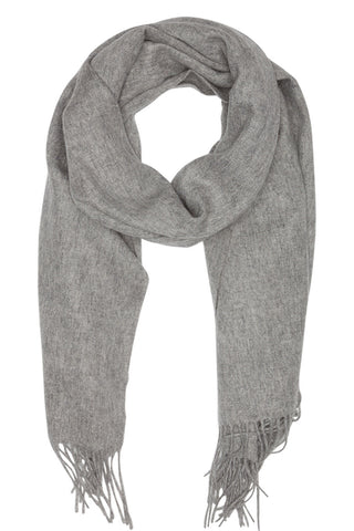 Oversized scarf in grey melange
