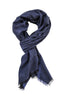 Blue scarf with an elegant touch of black