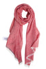 Cashmere scarf in beautiful red melange