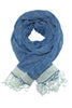 Exclusive blue scarf or shawl in linen