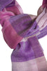 Purple plaid cashmere scarf