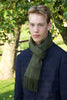Merino wool scarf in beige melange from Moschino