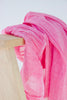 Exclusive linen pink scarf / shawl