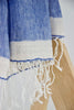 Exclusive linen blue scarf / shawl