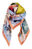 Silk scarf "20 Ans" light blue