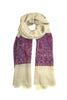 Pashmina scarf / shawl from Besos in beige, blue and ruby red