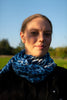 Blue leopard print scarf