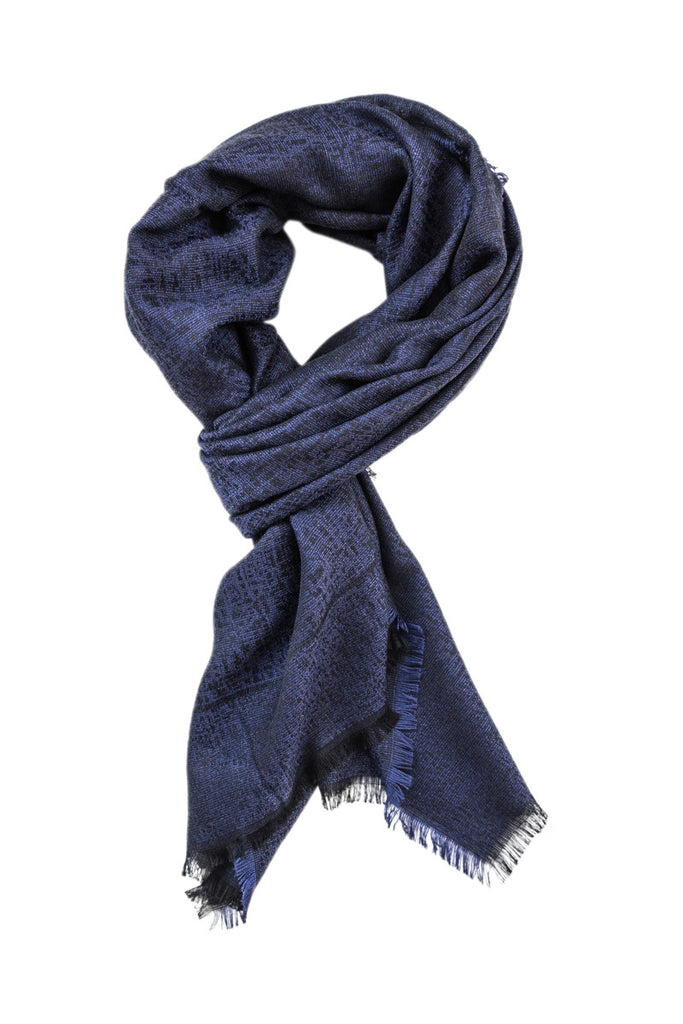 Blue and sale black scarf