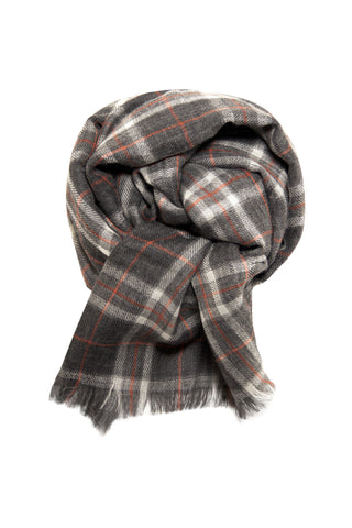 Ultra soft double faced plaid scarf