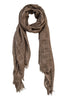 Cashmere scarf in discrete pattern