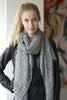 Grey floral scarf