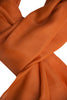 Double faced orange cashmere scarf