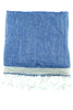 Exclusive blue scarf or shawl in linen