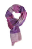 Pink plaid cashmere scarf
