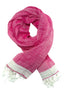 Exclusive pink scarf or shawl in linen