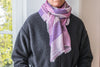 Exclusive 100% cashmere scarf in subtle pink plaid