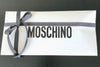 Soft wool scarf in grey and black Moschino