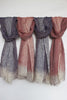 Beautiful coral linen scarf