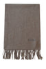 Merino wool scarf in beige melange from Moschino
