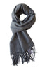 Grey soft unisex scarf in merino wool by Moschino