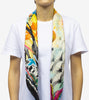 Silk scarf "Dragonera" aqua Lacroix