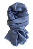 Cashmere scarf in 100% exclusive fine kashmir wool - blue