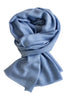 Cashmere scarf in beautiful weave 100% kashmir - pastel blue