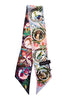 Double-sided silk scarf "Paradise" Lacroix - black