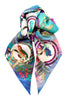 Double-sided silk scarf "Paradise" Lacroix - blue