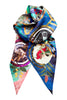 Double-sided silk scarf "Paradise" Lacroix - blue