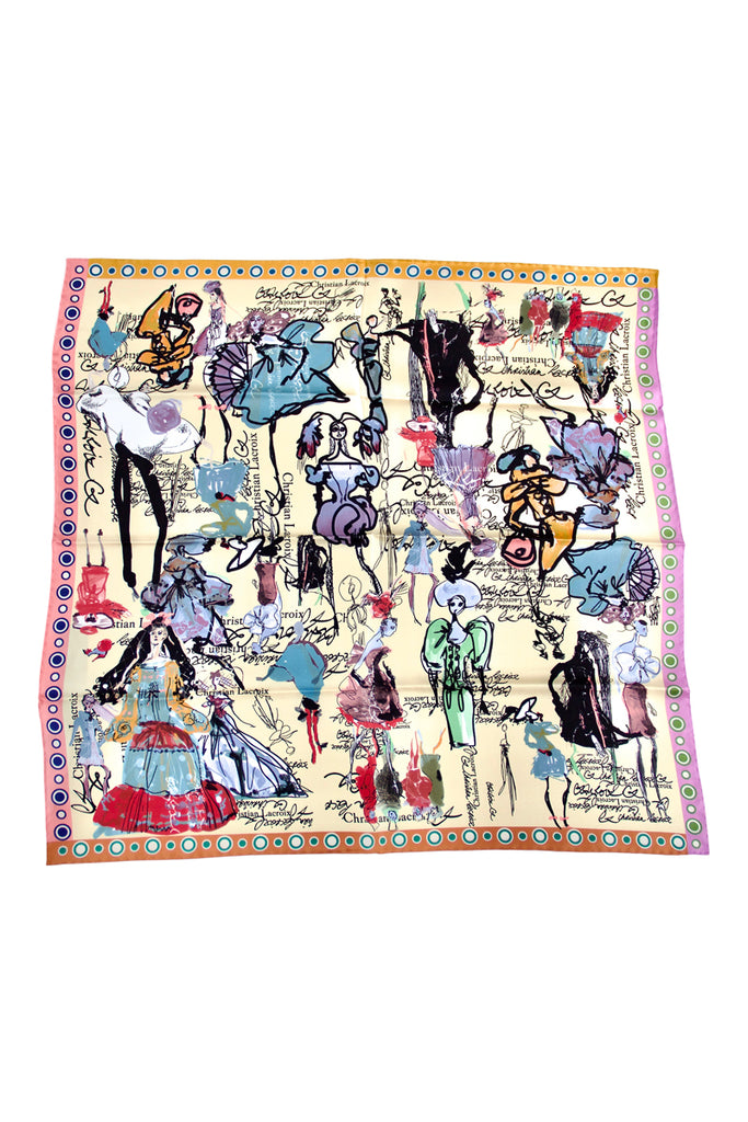 Christian Lacroix Couture Sketch Silk Scarf