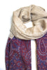 Pashmina scarf / shawl from Besos in beige, blue and ruby red