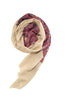 Pashmina scarf / shawl from Besos in beige, blue and ruby red