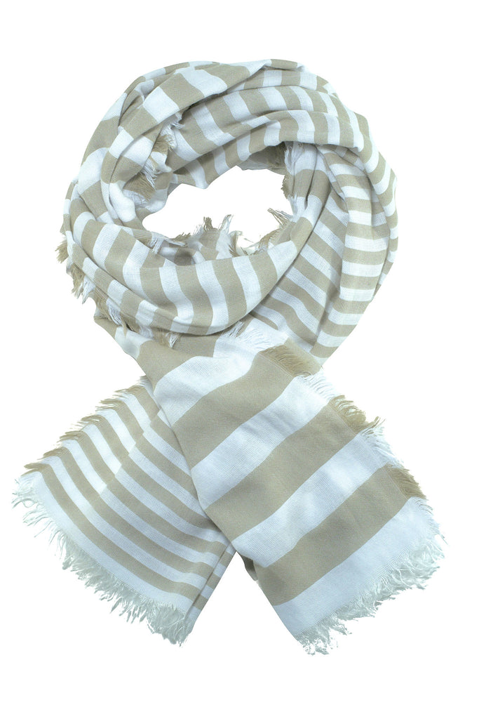 Striped sand scarf in ultra soft quality