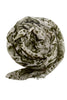 Stylish snake print scarf in army green and beige
