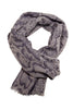 Stylish snake print scarf in grey