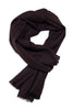 Black cashmere scarf in herringbone weave